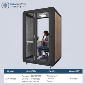 Nhà máy hạt gỗ cách âm Pod Acoustic điện thoại gian hàng tiếng ồn cách ly cabin làm việc cách âm phòng họp văn phòng Pods - Product Image 5