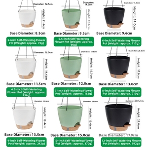 Maceta Colgante P472-2 <span class=keywords><strong>de</strong></span> 12 Pulgadas con Borde <span class=keywords><strong>de</strong></span> Riego, Orificios <span class=keywords><strong>de</strong></span> Drenaje y Plato Extraíble para Plantas Grandes <span class=keywords><strong>de</strong></span> Interior y Exterior - Product Image 3