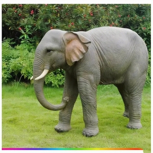 Scultura di Elefante in Fibra di Vetro Ecologica e Duratura per Decorazione di Centri Commerciali, Sale Espositive e Giardini Botanici - Product Image 5