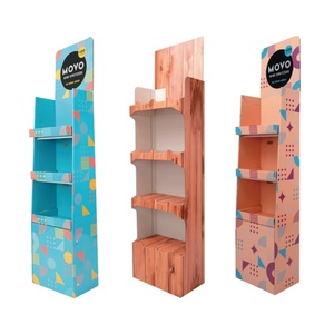 ชั้นวางสินค้าแบบตั้งพื้น 3 ชั้น ทำจากกระดาษลูกฟูก ประกอบง่าย ปรับแต่งได้ พิมพ์ CMYK สำหรับของเล่นเด็ก - Product Image 5