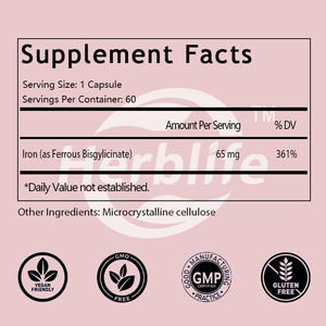 लौह की कमी के लिए ओम/गंध उच्च शक्ति आयरन पूरक, सेलुलर ऊर्जा समर्थन, स्वस्थ लाल रक्त कोशिका उत्पादन को बढ़ावा देता है - Product Image 2