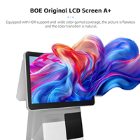Caisse enregistreuse tactile à double écran Leiling LL-18C6FA 15,6 pouces + 11,6 pouces Windows Intel Core I5 4ème génération Wi-Fi
