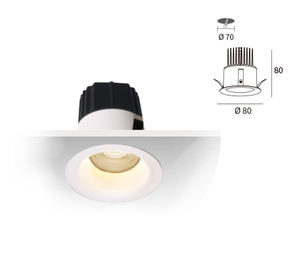 Downlight LED Empotrable Comercial con Opciones de Haz Amplio para Iluminación de Espacios Abiertos Grandes, Sistema de Control de Iluminación - Product Image 3