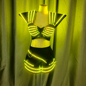 <span class=keywords><strong>Reggiseno</strong></span> a LED a colori per spettacoli teatrali di nozze festa da discoteca Costume da ballo Sexy da ballo <span class=keywords><strong>con</strong></span> gilet luminoso DJ Bar eventi cantante - Product Image 1