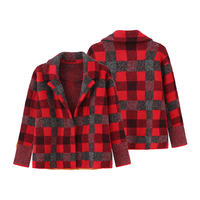 Ensemble de tricot pour femme personnalisé, cardigan décontracté d'hiver à motif géométrique épais et anti-plis