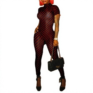 <b>Women's</b> ODM Sexy Spaghetti Strap Streak Pattern High Waist Skinny Fit Breathable Summer Jumpsuits Sleeveless <b>Rompers</b> - Product Image 4