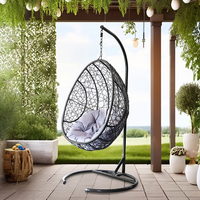 Chaise suspendue en rotin PE de haute qualité pour l'intérieur et l'extérieur, prix de gros, mobilier de jardin et de patio, vente chaude en Chine