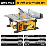 Scie à panneaux de table, machine à couper le bois, moteur 220V 2kW, machine à bois multifonctionnelle avec lame de 250 mm