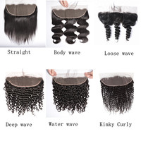 Meilleure qualité cuticule alignée fermeture hd lace fronts avec prix de gros, Transparent HD Lace Frontal avec pré plumé Hairline