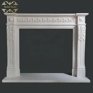 Máquina CNC tallada, diseño moderno, China, la mejor estufa de chimenea de mármol blanco