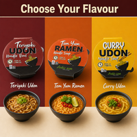 Mie Udon Tebal Berbahan Dasar Nabati Dengan Bumbu, Diproduksi Sesuai Standar Produksi Halal, Mie Instan Halal