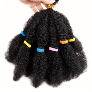 Tóc tết móc Afro Kinky Bulk 12 inch, 10 bím/gói, tóc tết kiểu Afro Kinky Twist Marley - Product Image 3
