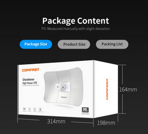 Venta caliente de fábrica Soporte barato Personalización OEM 11KM Transmisión de larga distancia 900 Mbps Puente inalámbrico al aire libre/CPE - Product Image 5