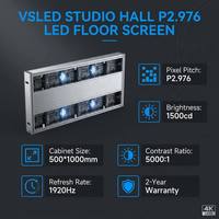 Pantalla LED de Piso para Interiores Vishow5.0 de Alta Definición P2.976 para Estudio o Salón, Dimensiones 500x1000, Pantalla de Mosaico sin Costuras, 1500CD