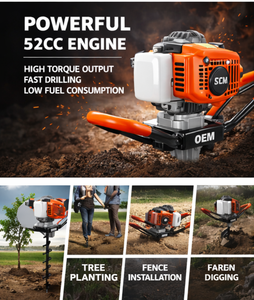 Taladro de Tierra a Gasolina de Alta Calidad <span class=keywords><strong>para</strong></span> Jardín, Perforación de Agujeros, Rompehielos <span class=keywords><strong>para</strong></span> Pesca en Agua, Tres Brocas, 1 Año de Garantía - Product Image 4