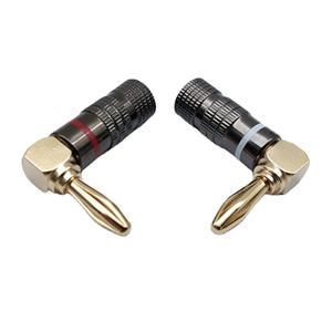 Conectores de Punta de Fábrica Grises de 4mm con Enchapado de Cobre y Oro, Tipo Banana con Curva en L y Carcasa de Aluminio de 90 Grados - Product Image 4