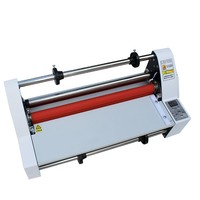 Máquina Laminadora Térmica Rongda V350 con Control Electrónico de Temperatura, Laminación en Frío y Caliente para Papel