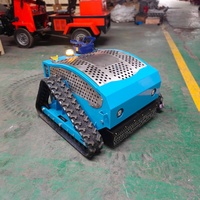 Tondeuse à gazon robotisée télécommandée, homologuée CE EPA, pour tous terrains, avec chenilles en caoutchouc agricoles