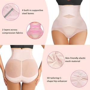 Culottes de compression à double contrôle du ventre, sexy, effet lifting des fesses, <span class=keywords><strong>invisible</strong></span>, body shaper pour femmes, ventre plat, <span class=keywords><strong>gaine</strong></span> <span class=keywords><strong>amincissante</strong></span> - Product Image 5