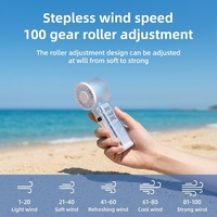 Ventilateur portatif électrique à batterie 3000 mAh avec 100 réglages de vitesse, affichage numérique, autonomie de 2 à 6 heures, refroidissement haute vitesse