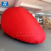 Ballon gonflable demi coeur rouge gonflable d'amour pour la fête désherbage décorations de vacances de la Saint-Valentin ballons publicitaires