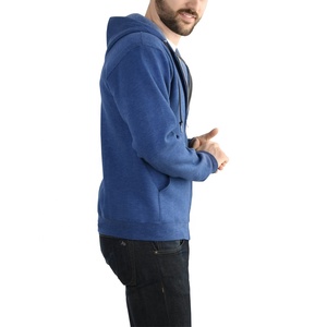 Sweat-shirt à capuche zippé personnalisé pour homme, en polaire, avec patchwork contrastant, vêtement de sport d'extérieur en polyester/coton pour l'hiver - Product Image 3