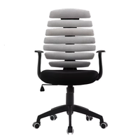 Chaise de bureau pivotante en tissu avec dossier en arête de poisson moderne, inclinaison et levage électriques, vente en gros à Foshan