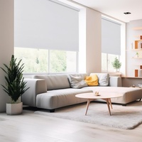 Stores verticaux intelligents occultants et étanches noirs, motorisés, intégrés, avec contrôle Apple HomeKit, taille personnalisable, pour fenêtre