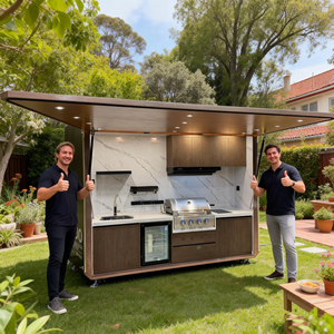 <span class=keywords><strong>Cuisine</strong></span> extérieure modulaire en aluminium de qualité supérieure - Taille, couleur et configuration de stockage personnalisées pour un usage domestique et commercial - Product Image 1