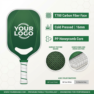 ไม้พาย T700 Agassi 16 มม. แบบ Cold Press PP Honeycomb คุณภาพสูง ทนทาน รูปทรงมาตรฐาน พร้อมตัวเลือกโลโก้แบบกำหนดเอง - Product Image 1