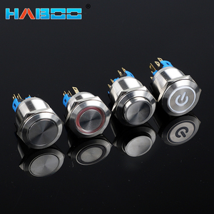 22mm Paslanmaz Çelik LED Işıklı Metal Buton Anahtarı - Product Image 6