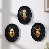Cadre photo vintage en résine, style gothique, noir antique, avec insectes (scarabée, araignée, scorpion) dorés, décoration murale pour la maison
