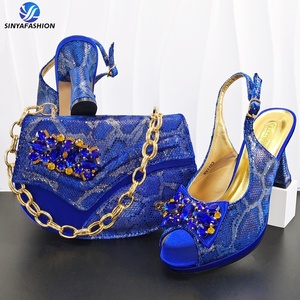 Nuova Collezione Sinya: Set di <span class=keywords><strong>Scarpe</strong></span> con Tacco Alto e Borse <span class=keywords><strong>per</strong></span> Matrimoni Africani, <span class=keywords><strong>Scarpe</strong></span> con Cristalli Italiani <span class=keywords><strong>per</strong></span> Spose alla Moda - Product Image 6
