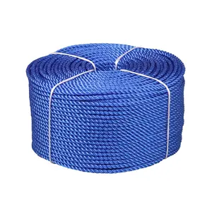 High Quality 6mm 8mm PP PE 3 Strand Twisted Rope Poly Rope