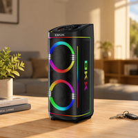 BKK 520W Enceinte de karaoké pour fêtes en extérieur et en intérieur avec microphone intégré, LED RGB, charge rapide, alimentation par batterie