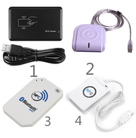Lector/Grabador de Tarjetas Inteligentes NFC Portátil de 13.56MHz, Protocolo ISO14443A/B ISO15693, Distancia de Lectura/Escritura de 5cm, USB 2.0
