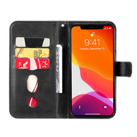 Étui de téléphone à rabat en cuir PU tendance avec fentes pour cartes pour iPhone 18 17 16 15 14 13 12 Pro Max, antichoc, avec fermeture éclair et portefeuille