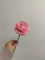 Bunga Ranunculus Buatan Sentuhan Realistis Grosir, Tangkai Tunggal untuk Rangkaian Bunga, Dekorasi Rumah, dan Centerpiece Pernikahan