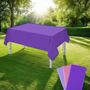 Прямоугольная скатерть Прозрачная одноразовая PEVA/PE/PP покрытие для стола для ресторана, рекламы, вечеринки, рождественские Чехлы для стола - Product Image 2