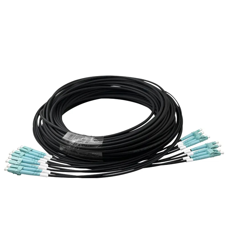 FTTH ngoài trời đa lõi 8 lõi 5.0mm giáp sợi vá dây SC/LC/ST/FC cáp quang bọc thép TPU