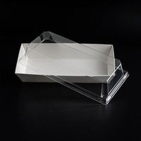 Boîtes d'emballage pour sandwich pliantes de qualité alimentaire en plastique PET transparent jetable personnalisé avec impression en relief marque HYHD