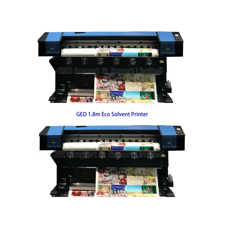 Plotter de impressão digital de publicipai de impressão solvente, ecológica de 1,8 m 6 pies con cabul unico xp600 para bandeira