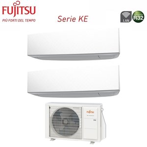Climatiseur Fujitsu Dual Split Inverter KE WHITE série 9 + 12 avec AOYG18KBTA2 R-32 Wi-Fi intégré 9000 + 12000 Couleur blanche - Product Image 3