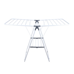 Tendedero Plegable para <span class=keywords><strong>Ropa</strong></span>, <span class=keywords><strong>de</strong></span> Metal con Recubrimiento en Polvo Blanco, Soporte para Secar <span class=keywords><strong>Ropa</strong></span>, Tendedero <span class=keywords><strong>de</strong></span> Lavandería, Certificado CE - Product Image 1