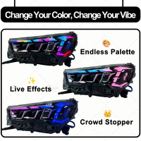 Ensemble de phares RGB Hilux Revo Rocco 2021 2022 2023 2024 avec contrôle par application téléphonique, 1 paire gauche et droite pour mise à niveau