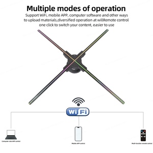 Proyector de Hologramas 3D MissYou de Alta Tecnología de 27.5 Pulgadas con Control Remoto Bluetooth, Ventilador de Hologramas para Exposiciones y Navidad - Product Image 3