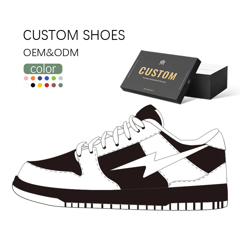 Pabrik Kustom sepatu skateboard SB TINGGI potongan rendah Sneakers olahraga sepatu basket pria kustom dengan Logo Anda