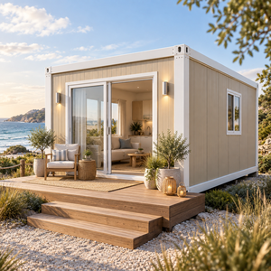 Maison préfabriquée en conteneur extensible de 40 pieds, villa préfabriquée pliable imperméable de 20 pieds, casa contenedor expansible - Product Image 4