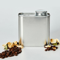 Vente en gros de boîte de conserve en poudre de grain de café emballage 150g 250g boîte scellée carrée en fer blanc en métal