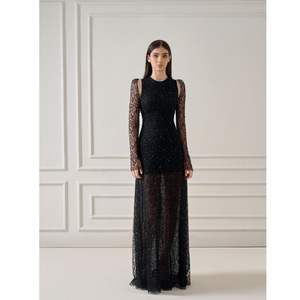 Haute couture femmes longue robe VERA EMB AURORA dentelle robe embelli Aurora dentelle vêtements pour femmes élégant fabriqué au Vietnam - Product Image 4